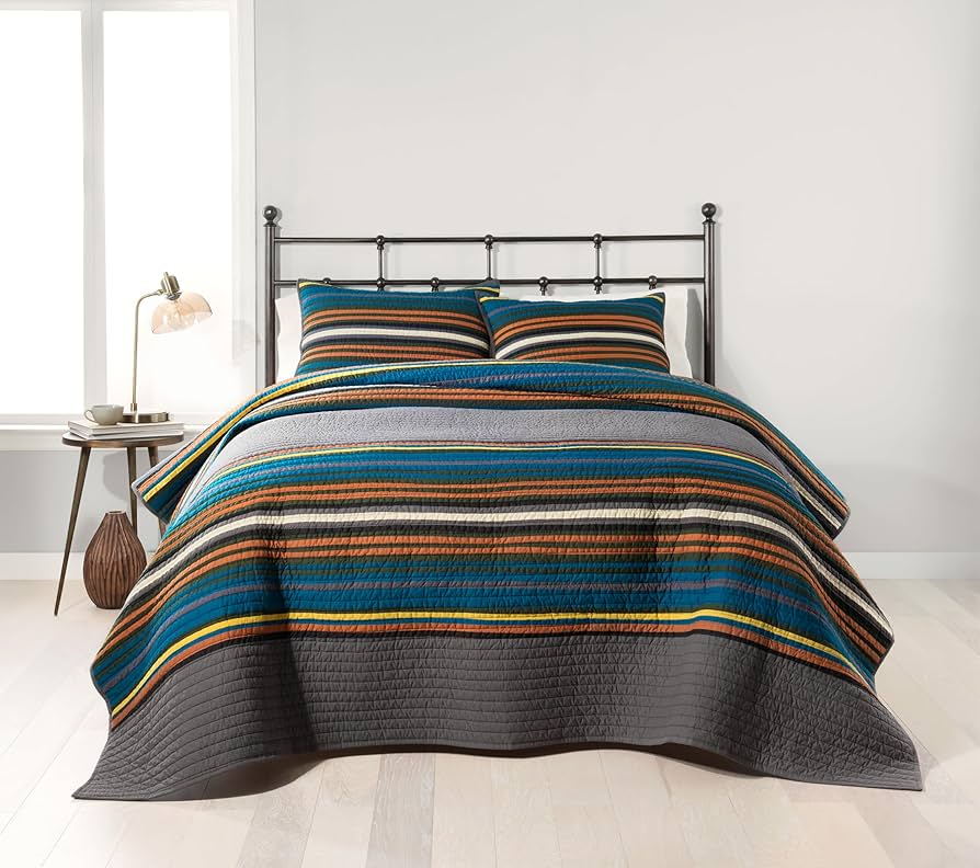 Amazon.com: PENDLETON Bedding Quilt, Queen, Grey : Home